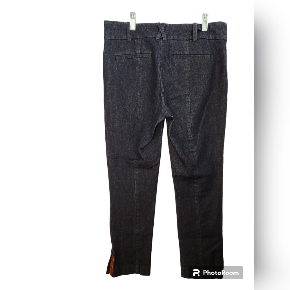 Anthropologie The Essential Slim Dark Wash Crop Jeans Size 4 - Picture 2 of 4